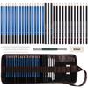 38pc Sketch Drawing Kit Shading Pencils Set Pencil Kit Sketching Pencils with Graphite Charcoal Pencils, Paper Erasable Pen & Rolling Pouch