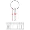 6mm Marine Grade 316 Stainless Steel Quick Release Ball Pin For Boat Bimini Top Deck Hinge Marine Hardware Boat Accessories