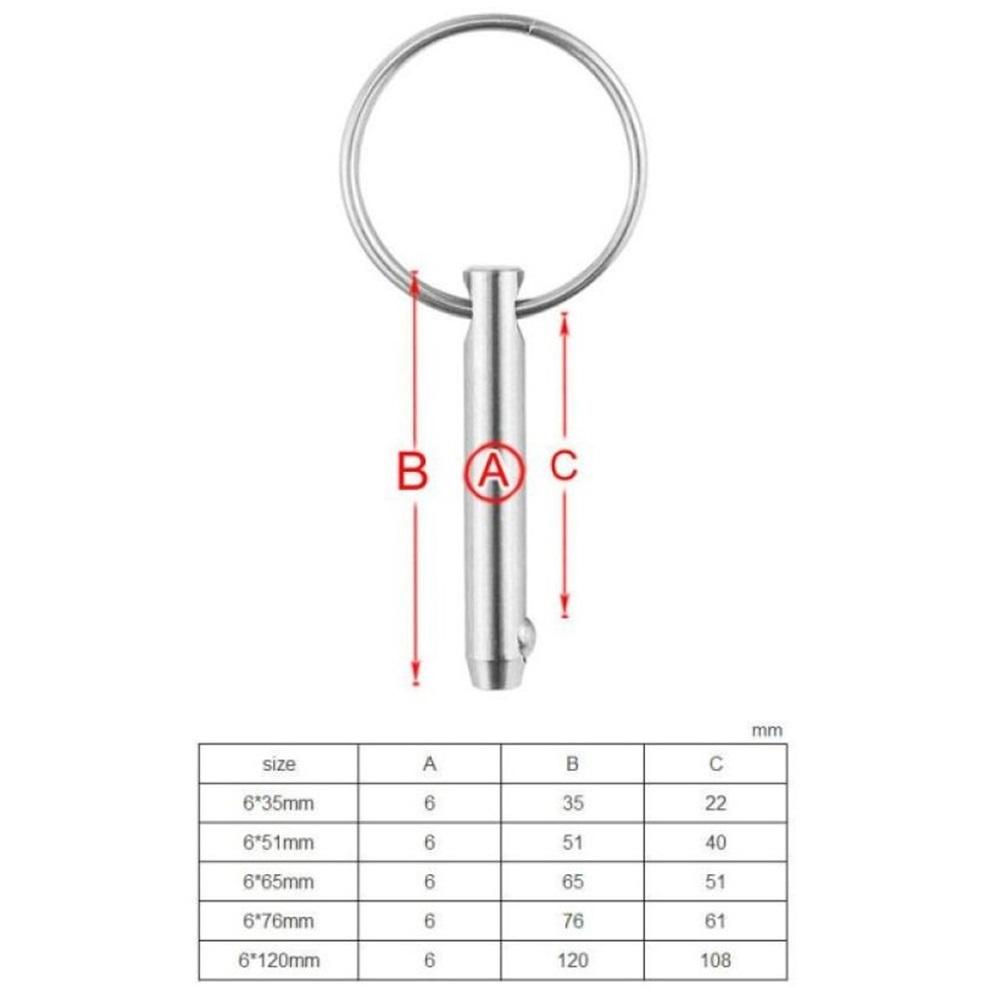 6mm Marine Grade 316 Stainless Steel Quick Release Ball Pin For Boat Bimini Top Deck Hinge Marine Hardware Boat Accessories