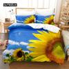 Sunflower Queen Bedding Set Duvet Cover Set Bedding Digital Printing Bed Linen King Size Duvet Cover Set Bedding Set