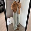 Double Zipper Lapel Thick Lazy Style Sweater Autumn and Winter Loose Large Size Solid Color Sweater Women