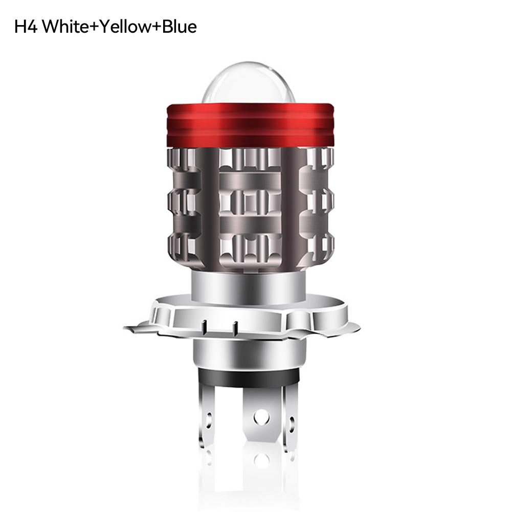 Motorcycle Headlight LED H4/H6 BA20D Hi/Low Dual Colors Headlight Projector Lens Bulb Motor Driving Lights DRL Scooter Front Lamp #469797