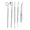 5pcs Teeth Cleaning Tools Stainless Steel Tooth Tartar Scraper Oral Care Tool with 2 Mouth Mirror 2