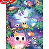 5d Diy Diamond Painting Mosaic Owl Diamond Embroidery Cartoon Picture