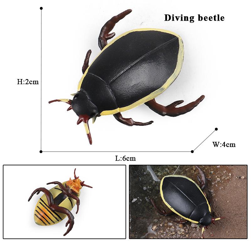 Oenux Simulation Dragonfly Grasshopper Centipede Wild Insect Animals Model Action Figures Miniature Education Collection Kid Toy