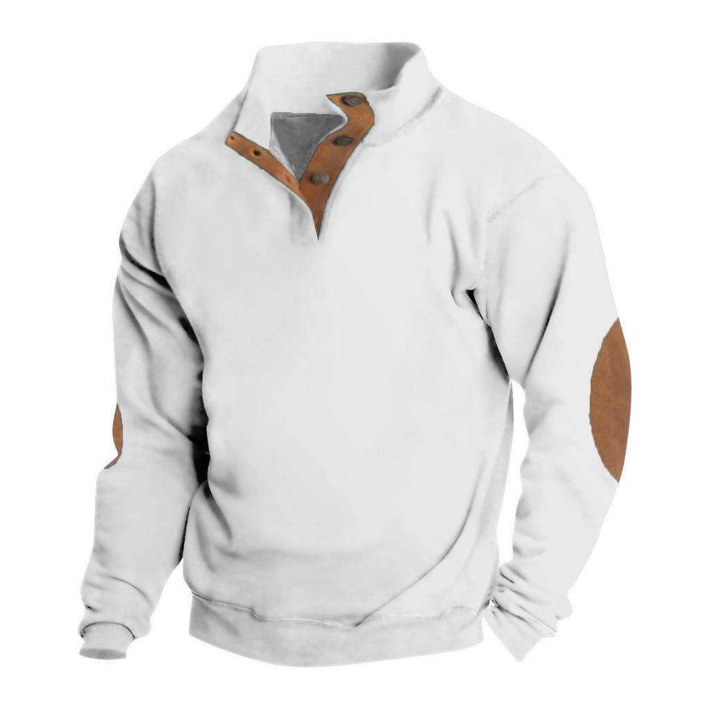 Spring And Autumn Men's Standing Collar Sweatshirt Is Outdoor Casual Sweaters Tops