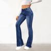 Temperament Commuter Jeans Women's Clothing Washed Slim-fitting and Thin Pants