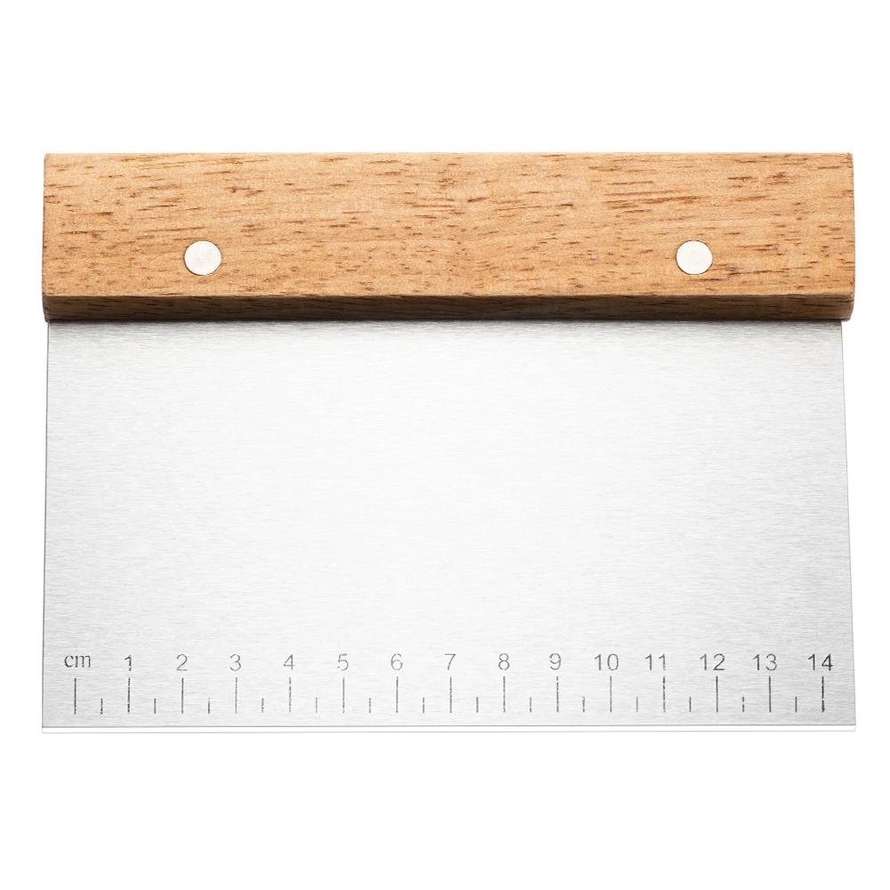 1/3 шт. Нержавеющая сталь Резак для теста Выпечка Торт Хлеб Лапша Резак Волнистый нож Слайсер для картофеля фри Скребок для теста С мерной шкалой