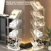Sloping Narrow Shoe Rack 5 Tiers Sturdy Construction Easy Assembly