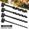 1PC Bushcraft Hand Drill Carbon Steel Manual Auger Drill Portable Self-Tapping Survival Punch Tool for Outdoor Camping Adventure