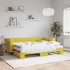 VidaXL Daybed with Trundle Bed and Mattress Yellow 80x200 Cm Velvet 3197793
