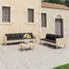 Day and Night - Day and Night 3-piece Garden Furniture Set and Beige Synthetic Rattan Cushions