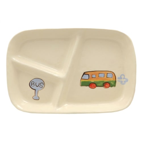 Kiln SOUSEN Seto ware vehicle lunch plate bus