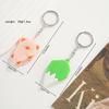 Cute Cartoon Animal Family Trio Wooden Puzzle Keychain Pendant