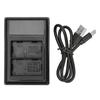 Camera Battery Charger USB Dual Battery Charger with Power Display for Nikon D90 D80 D90s D700 D300