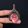 Wonderful Pink Kunzite Gemstone Handmade Pure Copper Wire Wrapped Pendant Jewelry