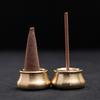 Incense Burner Smooth Exquisite Golden Bowl Shape Incense Stick Holder for Bedroom