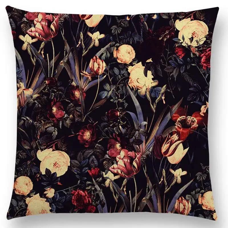 Latest Gorgeous Floral Night Forest Garden Print Throw Pillow Case Home Decor Cushion Covers / Cushion Cover Hogar