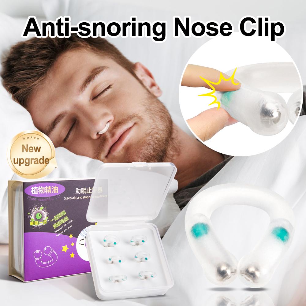 Anti Snoring Device Magnetic Snore Stopper Silicone Aid Nasal Dilators Improve Sleeping Aid Apnea Guard Night Device with Case