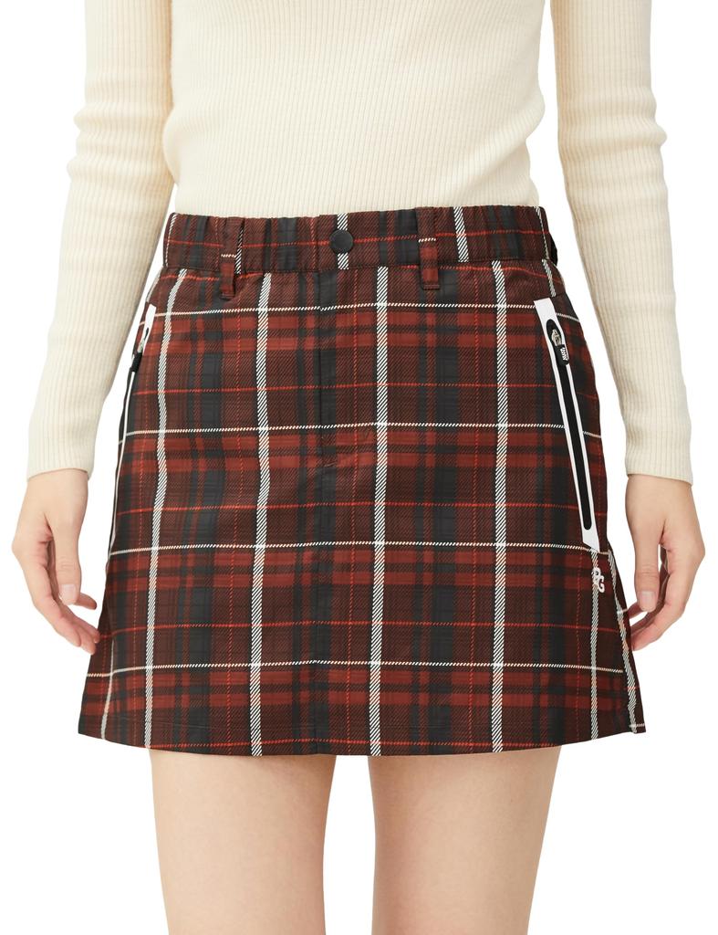 Skirt Plaid Heat Electrostatic Golf Base 00 [Pearly Gates] Women's Water-repellent (brown Pattern, Retention, Windproof, Function) / / 055-3234010