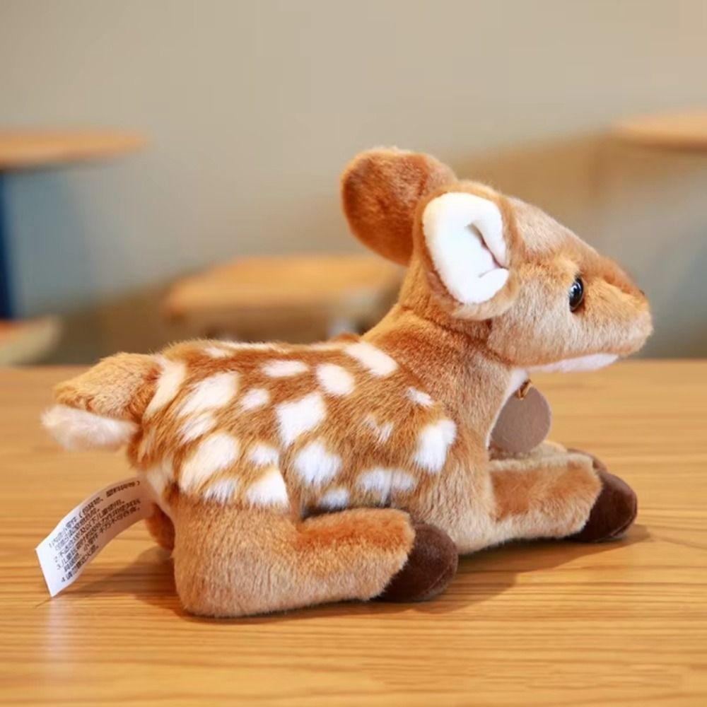 Forest Animal Stuffed Deer Dolls Soft Dolls Simulation Deer Toy Sika Deer Plush  Children Baby