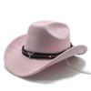 Horn Men'S And Women'S Knight Hat Felt One-Word Hat Top Hump Adjustable Western Cowboy Hat