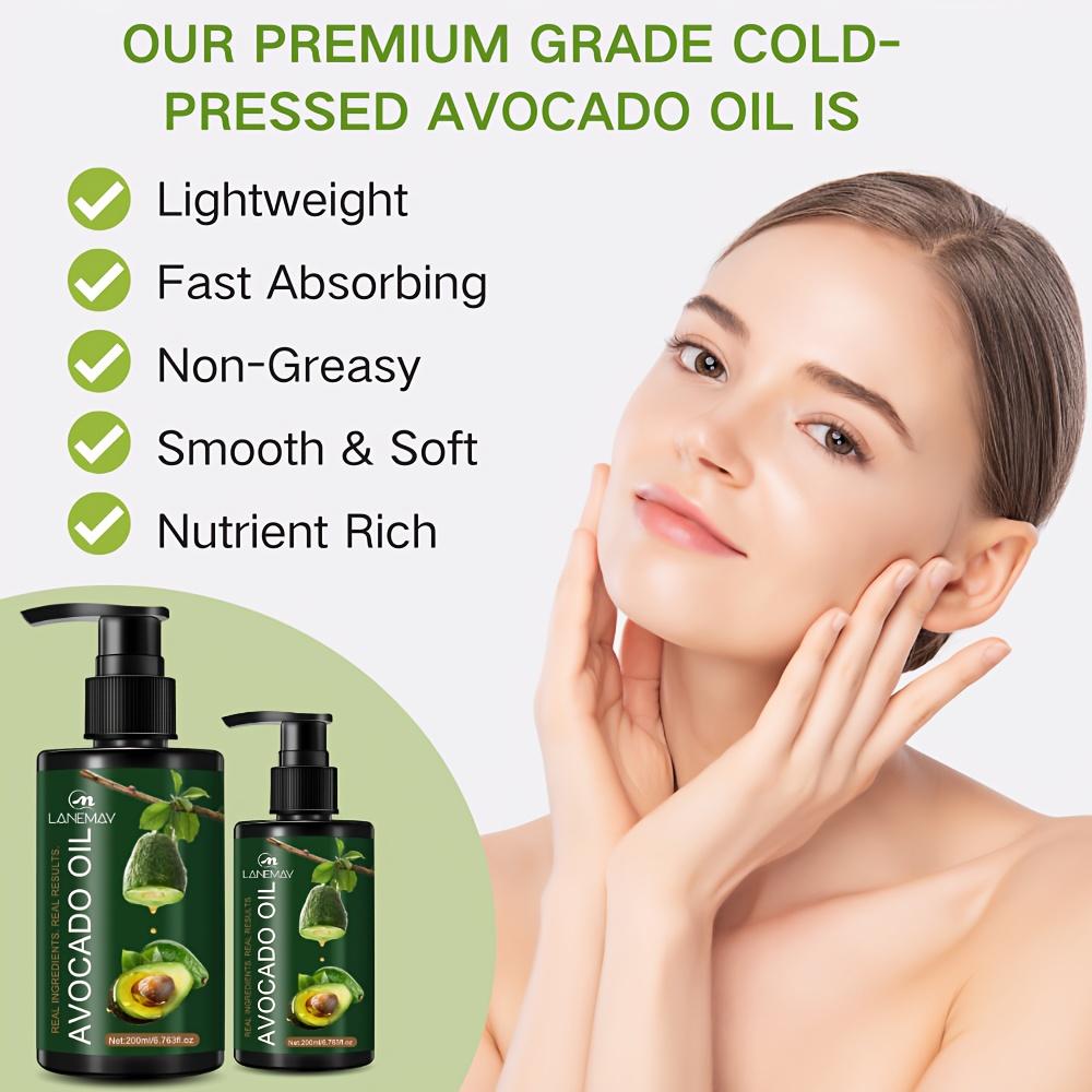 Масло авокадо, богатое витаминами А и Е - увлажнение и гидратация, улучшение текстуры и эластичности кожи - Массажное масло для кожи и волос