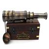Nautical Brass Telescope with Wood Box  Nautical Captain Spyglass Telescope