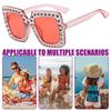 Women Fashion Rhinestone Sunglasses Steampunk Vintage Rhinestone Sunglasses Lens Sun Glasses Shades for Female