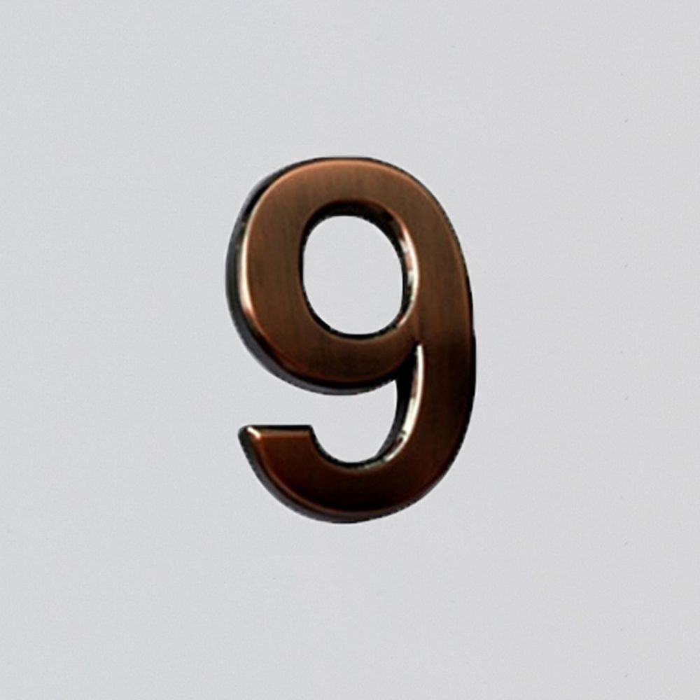 1 PC Waterproof Bronze ABS Plastic Numeral Room Number Digits Sticker Address Sign Door Plates