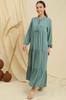 Collar Lace-up Long Hijab Dress