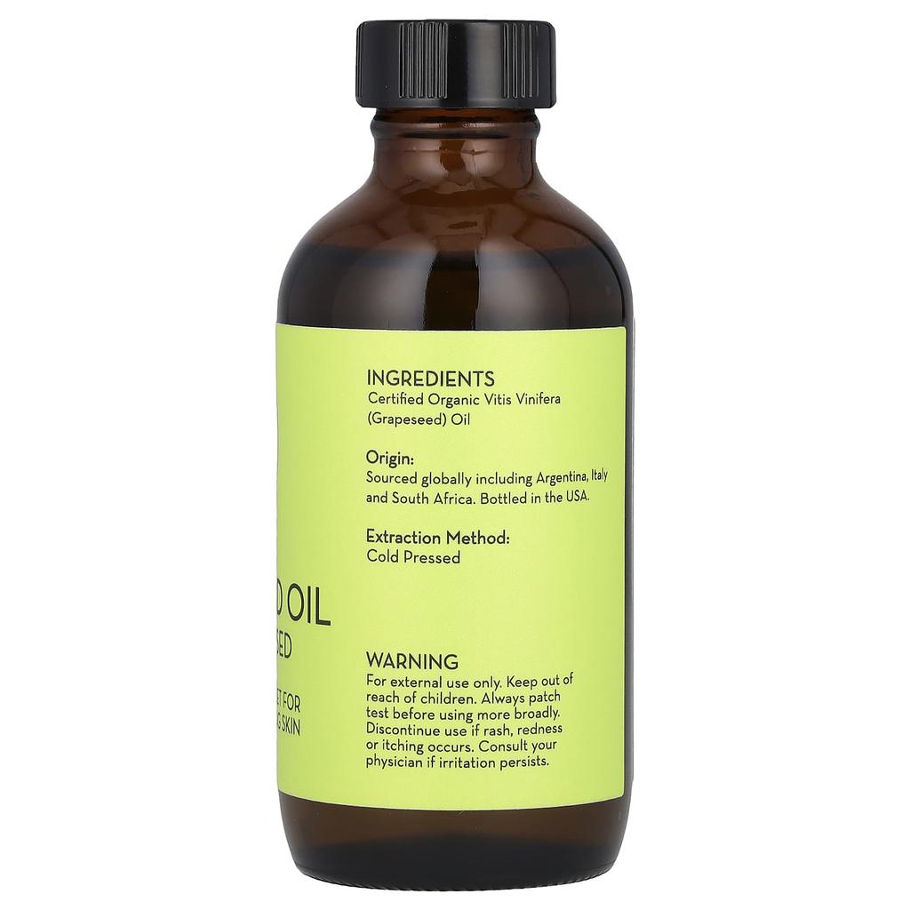 Organic Grape Seed Oil, 118 Ml (4 Fl Oz)