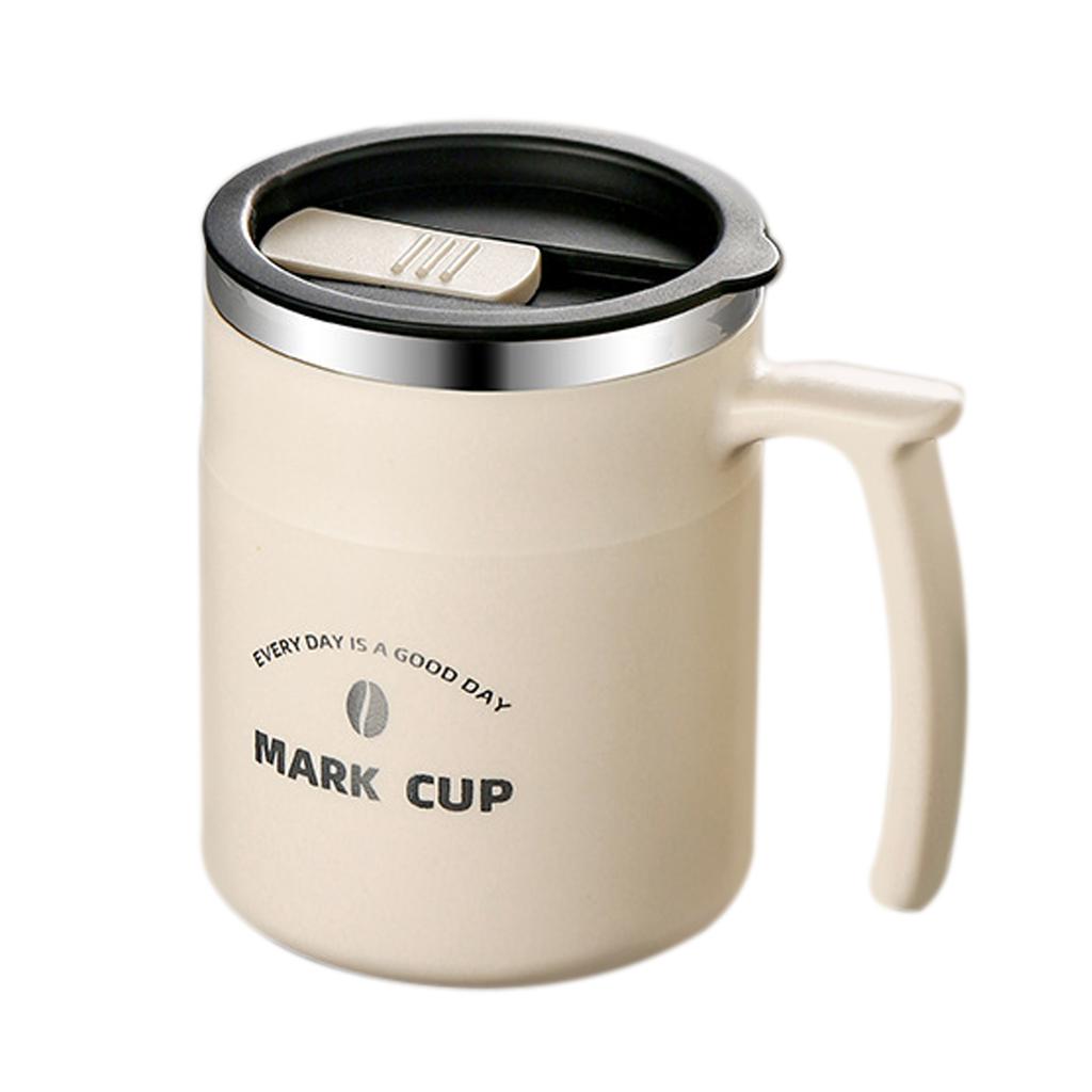 500ml Double Wall Insulated Coffee Mug With Handle School Office 304 Stainless Steel Sealed Drinking Cup Portable Drinkware