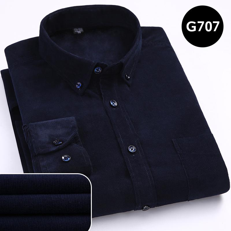 Corduroy Shirt Men Casual Shirts Soft Leisure Solid Color Fit Long Sleeved Man Shirt Oversized Clothes