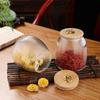 Bamboo Lid Glass Airtight Canister Kitchen Storage Bottles Jar Sealed Food Container Tea Coffee Bean Grain Candy Jar Organizer
