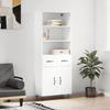 VidaXL Highboard White 69.5x34x180 Cm Engineered Wood 3200545