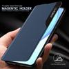 Luxury Smart View Flip Phone Case Window Leather Back Cover for IPhone Samsung Huawei Xiaomi Redmi OPPO Realme