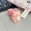 Cute Cartoon Pink Pig Keychain With Bell Pendant Little Pig Model Key Ring Jewelry Gift Decoration Accessories Children Gifts