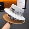 Flat Top Top Hat Design Sense Pearl Temperament Versatile Straw Hat Summer Vacation Shade Beach Hat Children