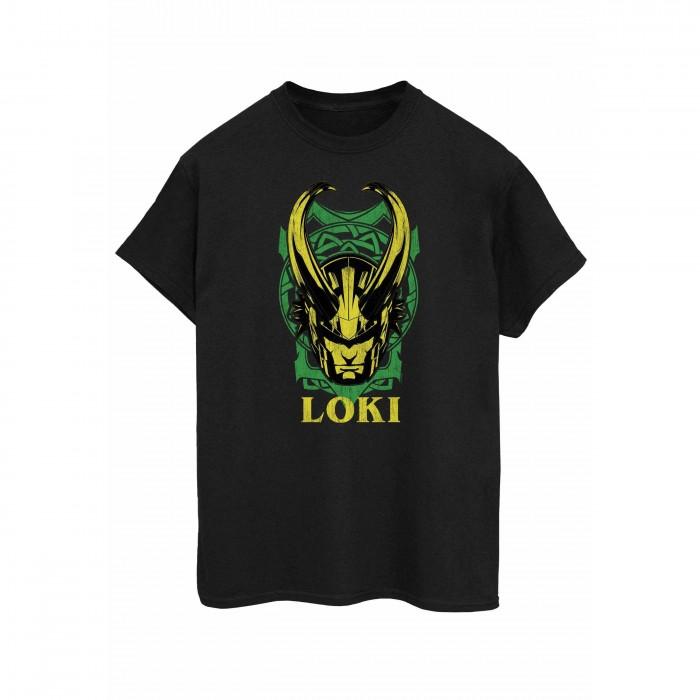 Marvel Womens/Ladies Loki Badge Cotton Boyfriend T-Shirt