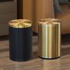 Stainless Steel Swing Lid Trash Can for Home and Kitchen, Light Luxury Design for Bathroom and Living Room.