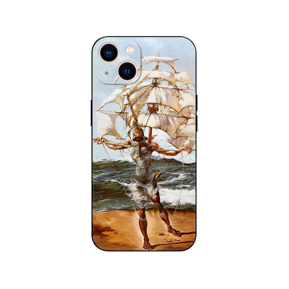 Black Tpu Case For Huawei Y9S Y6S Y8S Y5P Y7P Y8P Y5 Lite Prime 2018 Y6 2019 Cover Salvador Dali