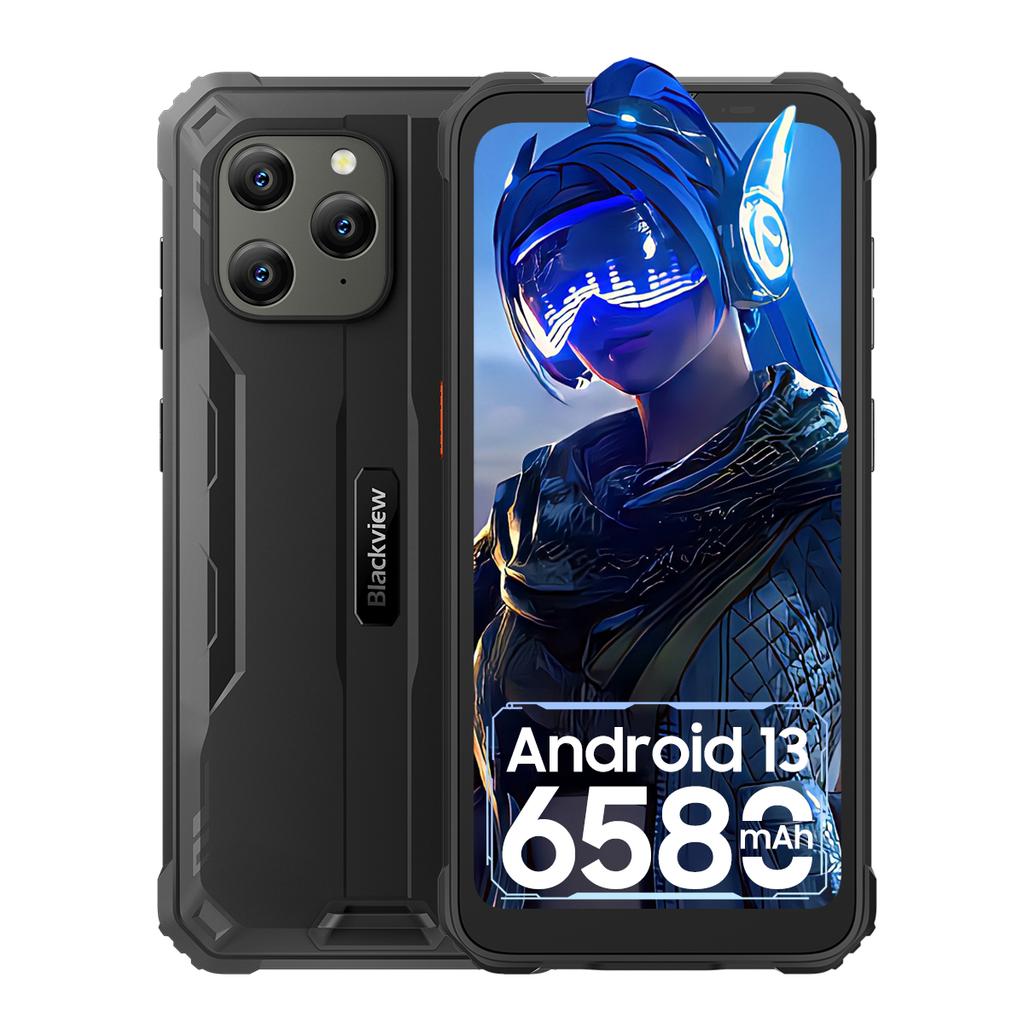 Refurbished Blackview BV5300 Plus Rugged Phone 6.1 HD 60Hz Display 4/8GB+128GB Android 13 6580mAh Battery 5MP+13MP Camera Cellphone