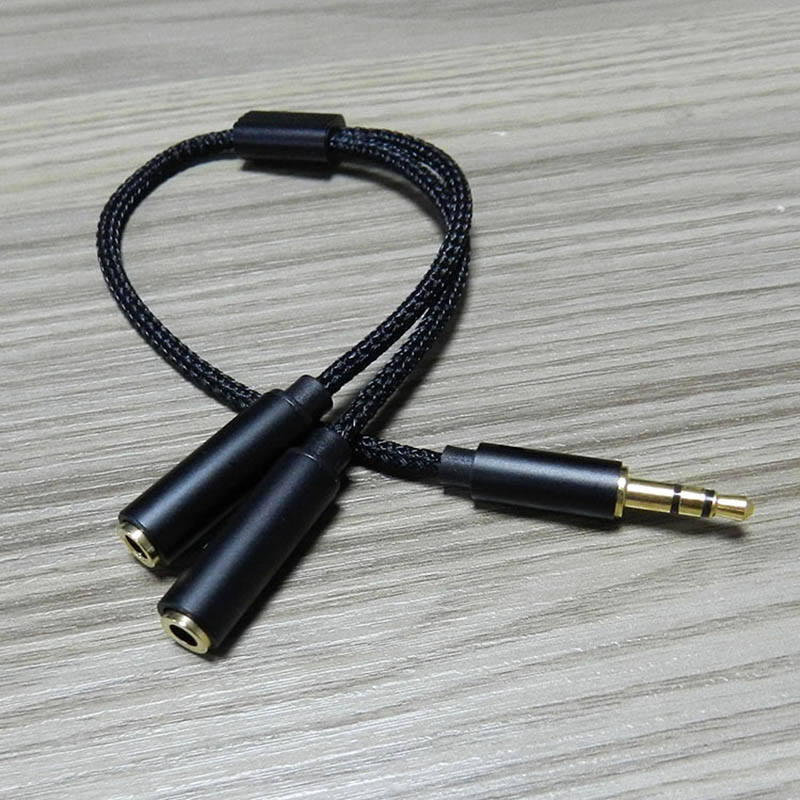 3.5mm Audio Splitter Y Jack 1 Male To 2 Female M/F 3.5mm Stereo Earphone Connector Adapter Earphone Accessories