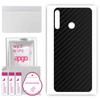 apgo Protective Skin Sticker for the Back Compatible with Tecno Spark 4 Air, Wrap Film, Foil, Vinyl - Pattern Carbon Black