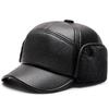 Winter Warm Plus Velvet Thick Windproof Leather Hat