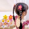 1PC New Beaded Big Flowers Lovely Elastic Spiral Hair Rope Head Rope Ponytail Hair Ring Rubber Band Headdress For Kids