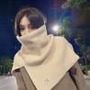 Monochrome Knitted Versatile Slit Shawl Personalized Neck Cover Spring and Autumn Outdoor Windproof Comfortable Breathable Neck Protection Warm Scarf