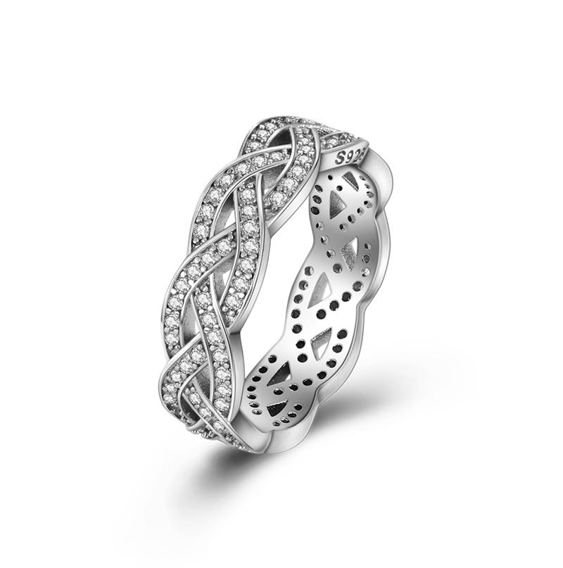 Hot Sale 925 Sterling Silver Stackable Infinite Heart Daisy Flower Ring For Women Original 925 Silver Rings Brand Jewelry Gift