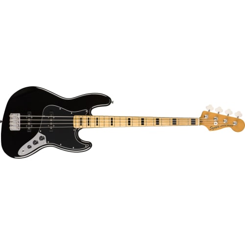 Squier by Fender Classic Vibe '70s Jazz Bass?, Maple Fingerboard, Black, with Soft Case